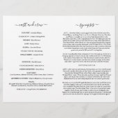 School Play of Theater Playbill / Program Flyer (Achterkant)