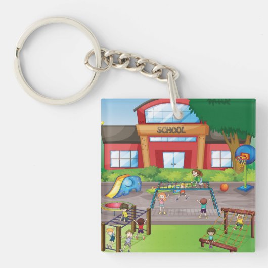 School Playground Sleutelhanger (Voorkant)