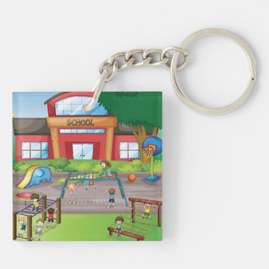 School Playground Sleutelhanger (Achterkant)