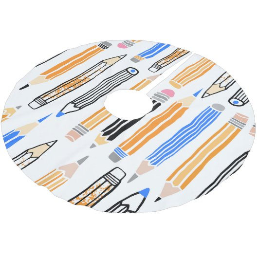 School potlood hand getekende illustratie kerstboom rok (Gekanteld)