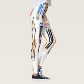 School potlood hand getekende illustratie leggings (Rechts)