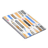 School potlood hand getekende illustratie notitieboek (Rechterzijde)