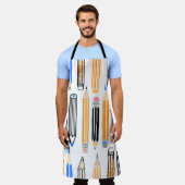 School potlood hand getekende illustratie schort (Gedragen)