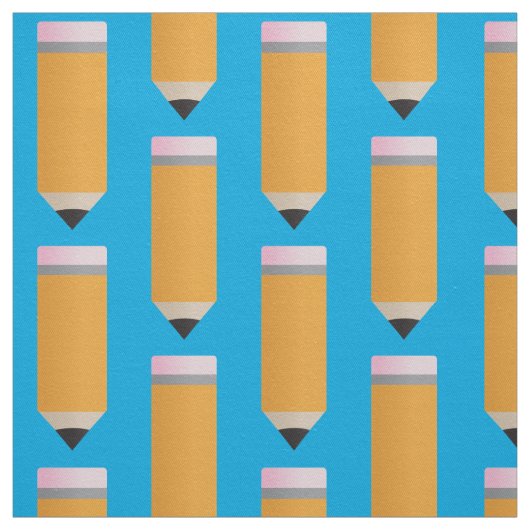 School Potlood Patroon Leraar Blauwe Stof (Swatch)