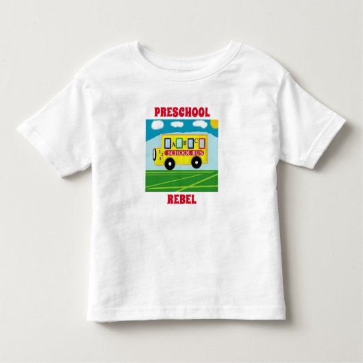 School Preschool Rebel Cute Fun Kinder Shirts (Voorkant)