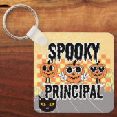 School Principal Halloween Spooky Principal Custom Sleutelhanger (Voorkant)