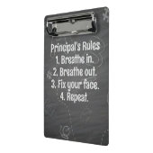 School Principal Rules Personaliseer "repareer je  Mini Klembord (Angled2)