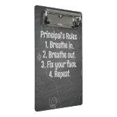 School Principal Rules Personaliseer "repareer je  Mini Klembord (Schuin)