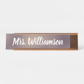 School Professional Monogramed Teacher Bureau Naambordje (Voorkant)