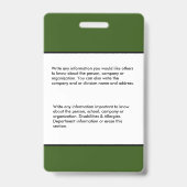 School Professionele Medewerker Foto Bar Code Naam Badge (Achterkant)