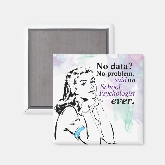 School Psychologie Data Humor Magnet (Voorkant / Achterkant)