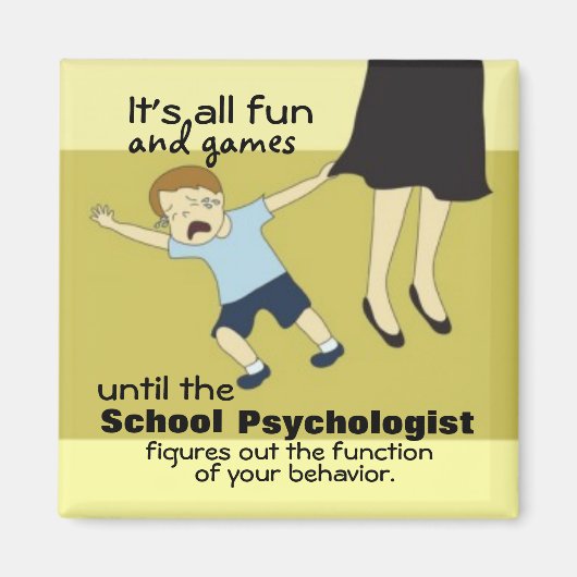 School Psychologie Humor (Magnet) Magneet (Voorkant)