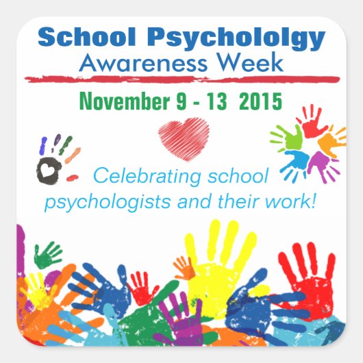 School Psychologie Week 2015 Kleurrijke Stickers (Voorkant)