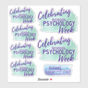 School Psychologie Week Contour Sticker Collectie