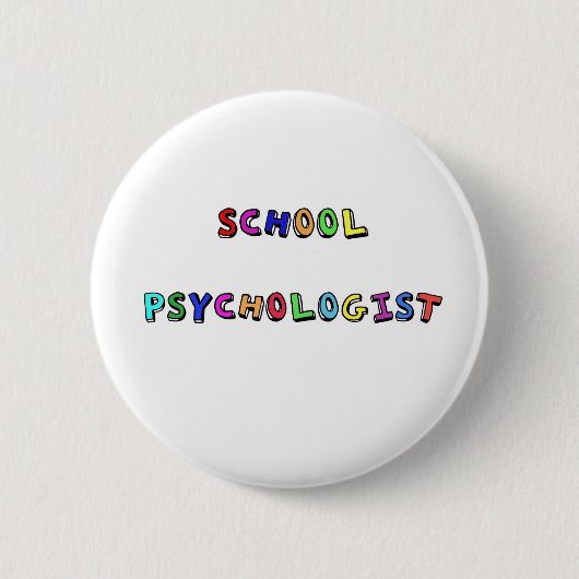 SCHOOL PSYCHOLOGIST RONDE BUTTON 5,7 CM (Voorkant)