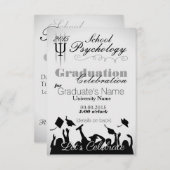 School Psychology Afstuderen feestuitnodiging Kaart (Voorkant / Achterkant)