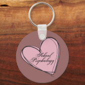 School Psychology Heart Sleutelhanger (Voorkant)