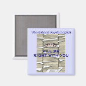 School psycholoog begraven in papierwerk magneet (Voorkant / Achterkant)