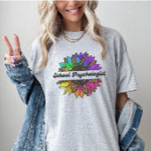 School psycholoog beroep regenboog zonnebloem t-shirt