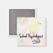 School psycholoog chick (magneet) magneet (Voorkant / Achterkant)