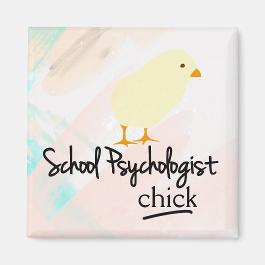 School psycholoog chick (magneet) magneet (Voorkant)