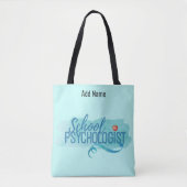 School Psycholoog Custom Name Shoulder Canvas tas (Voorkant)