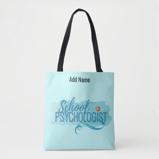 School Psycholoog Custom Name Shoulder Canvas tas (Voorkant)