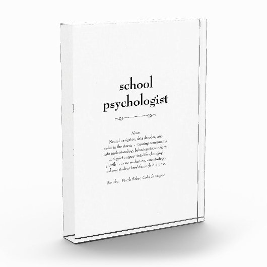 School Psycholoog Definitie Bedankt Gift Fotoblokken (Links)