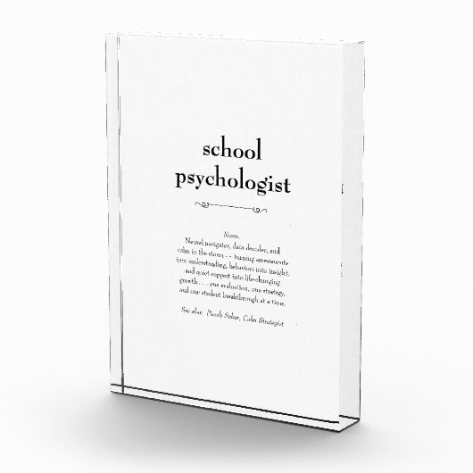 School Psycholoog Definitie Bedankt Gift Fotoblokken (Rechts)