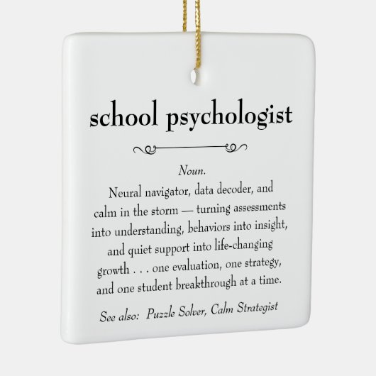 School Psycholoog Definitie Bedankt Gift Keramisch Ornament (Rechts)