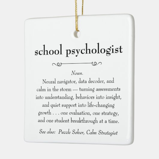 School Psycholoog Definitie Bedankt Gift Keramisch Ornament (Links)
