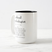 School Psycholoog Definitie Bedankt Gift Tweekleurige Koffiemok (Voorkant links)