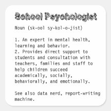 School psycholoog definitie Sticker