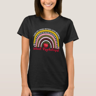 School psycholoog Rainbow psychologie leraar Gra T-shirt