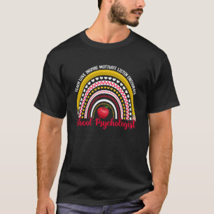 School psycholoog Rainbow psychologie leraar Gra T-shirt