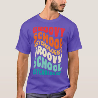 School Psycholoog  Retro 60s 70s 80s Vibe T-shirt