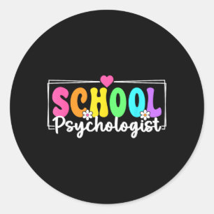 School Psycholoog School Psych Docent Terug Naar Ronde Sticker
