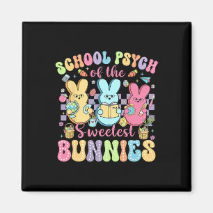 School Psycholoog van de liefste konijnen Pasen Magneet