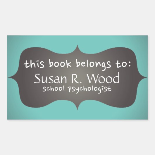 School Psycholoog's Gepersonaliseerd Boek Stickers (Voorkant)