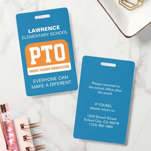 School PTA/PTO-speldje Badge (Kantoor)