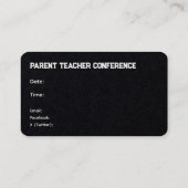 School PTA-vergadering Visitekaartje (Achterkant)