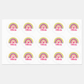 School Rainbow Gepersonaliseerde naam Labels (Vel)