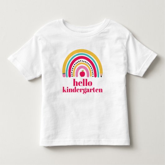 School Rainbow Gepersonaliseerde naam terug naar s Kinder Shirts (Voorkant)