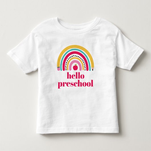 School Rainbow Personalized Naam terug naar school Kinder Shirts (Voorkant)