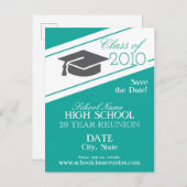 School Reünie ontwerp Aankondigingskaart (Voorkant / Achterkant)