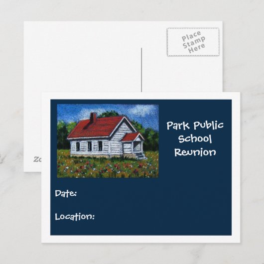 SCHOOL REUNION BRIEFKAART (Voorkant / Achterkant)