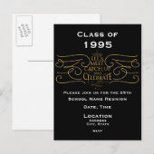 School Reunion Design, elegante stijl Uitnodiging Briefkaart (Voorkant / Achterkant)