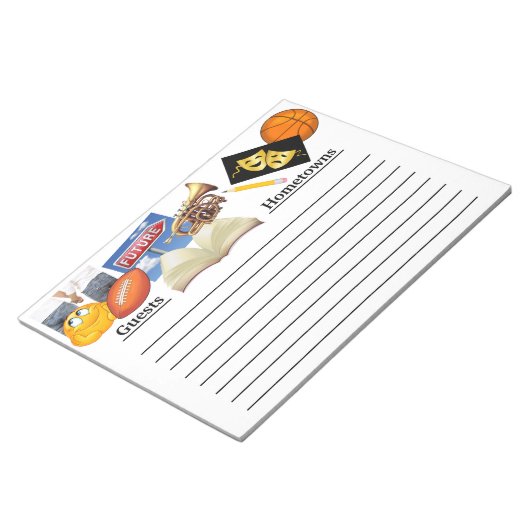 School Reunion Gastenboek Note Pad Notitieblok (Schuin)