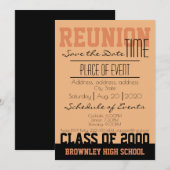 School Reunion ontwerp Save The Date (Voorkant / Achterkant)