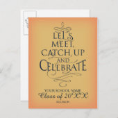 School Reunion ontwerp Uitnodiging Briefkaart (Voorkant / Achterkant)